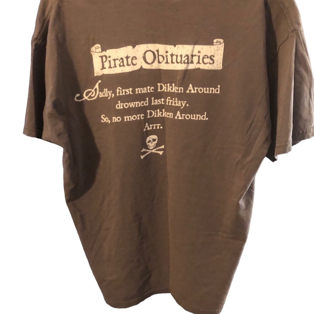 Prince Edward Island T-shirt  “ Pirate Obituaries” Large